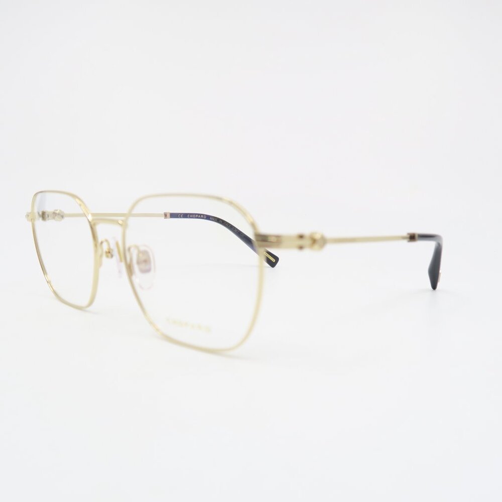 Chopard VCHG38 0300 54mm. 23KT GP Gold Geometric, New Men's Eyeglasses.